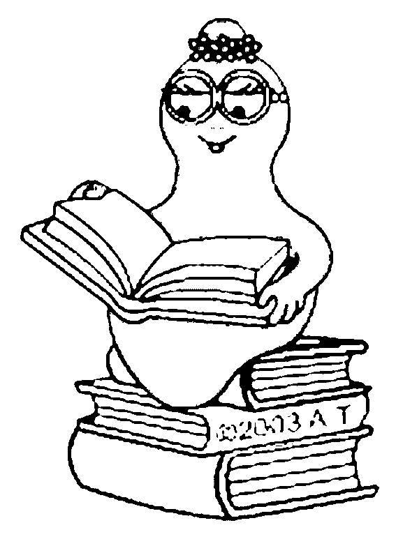 coloriage Barbapapa barbotine lit un libre
